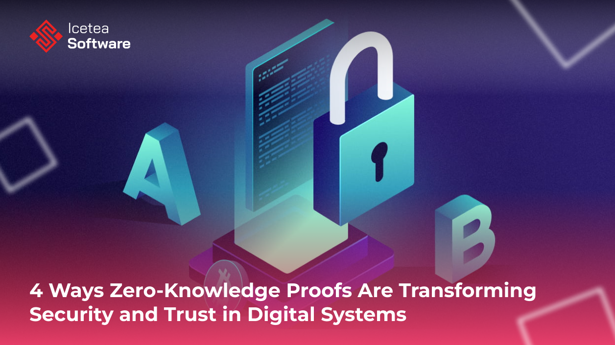 Illustration of Zero-Knowledge Proof (ZKP) showcasing digital security, decentralized trust, and blockchain scalability in the new-tech era.